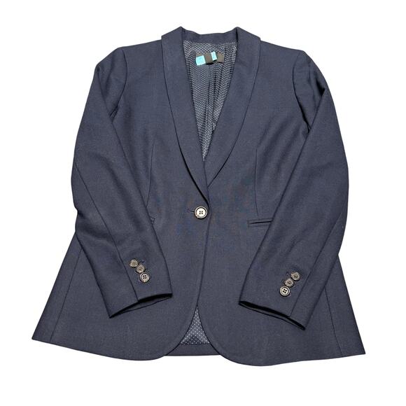 J. Crew Jackets & Blazers - J. Crew Wool Blend Navy One Button Blazer Neutral Minimalist Professional Work
